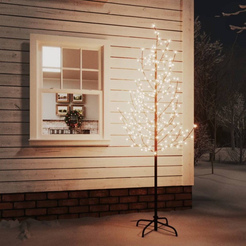 Cerejeira com 220 luzes LEDs 220 cm branco quente-Árvores de Natal-Home Retail