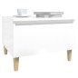 Mesa de apoio 50x46x35 cm derivados de madeira branco brilhante