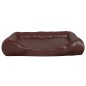 Cama para cães 80x68x23 cm couro artificial castanho