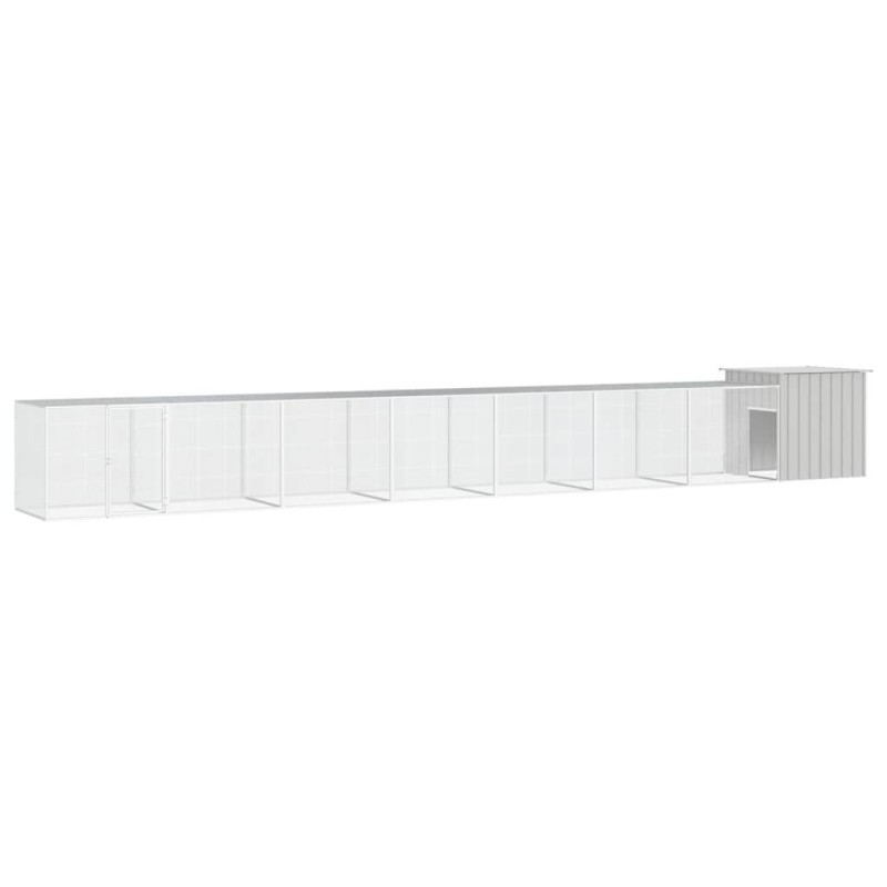 Galinheiro 800x91x100 cm aço galvanizado cinzento-Casotas e gaiolas para animais pequenos-Home Retail