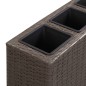 Floreira com 4 vasos 80x22x79 cm vime PE castanho