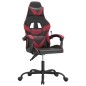 Cadeira gaming couro artificial preto e vermelho tinto