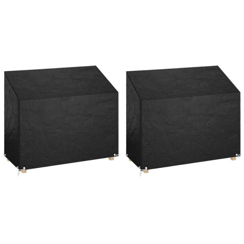 Capas p/ banco jardim 2 pcs 8 ilhós 160x70x70/88 cm polietileno-Capas para móveis de jardim-Home Retail