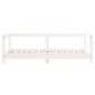 Estrutura de cama infantil 70x140 cm pinho maciço branco