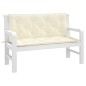 Almofadões banco jardim 2 pcs tecido oxford branco nata