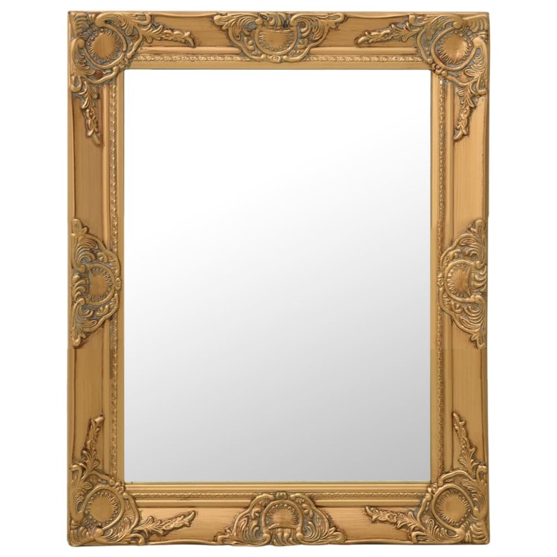 Espelho de parede estilo barroco 50x60 cm dourado-Espelhos-Home Retail