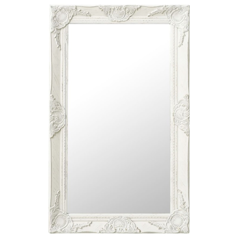 Espelho de parede estilo barroco 50x80 cm branco-Espelhos-Home Retail