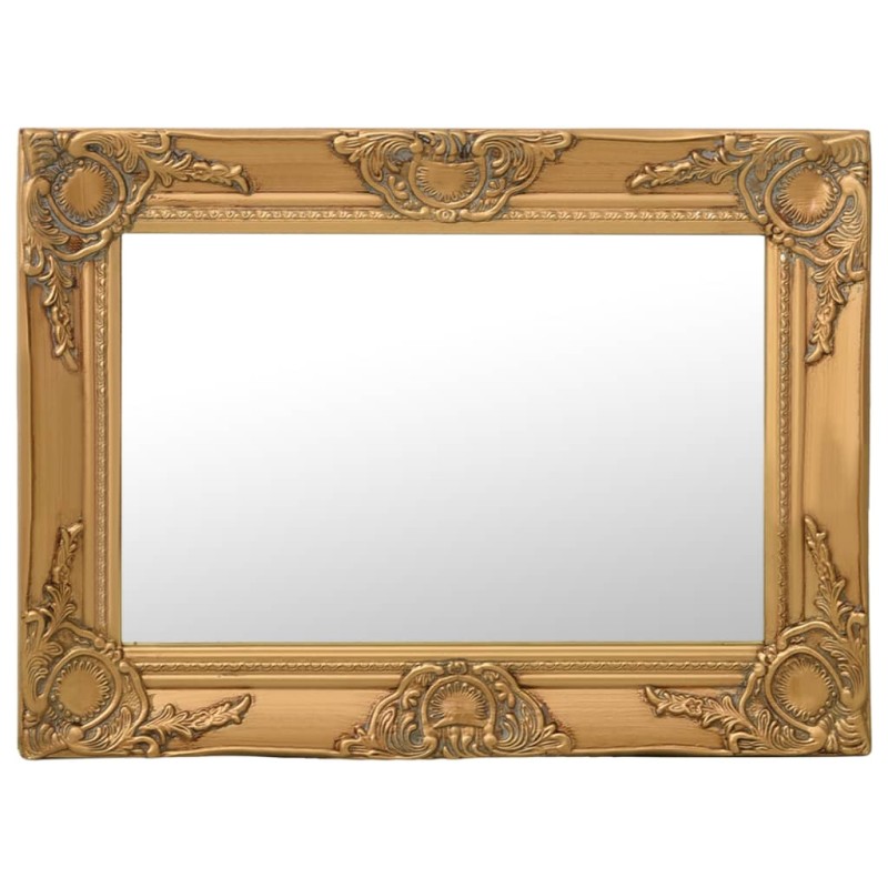 Espelho de parede estilo barroco 60x40 cm dourado-Espelhos-Home Retail