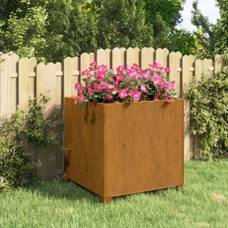 Vaso/floreira com pernas 49x47x50 cm aço corten cor enferrujado-Vasos e floreiras-Home Retail