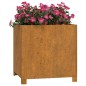 Vaso/floreira com pernas 49x47x50 cm aço corten cor enferrujado