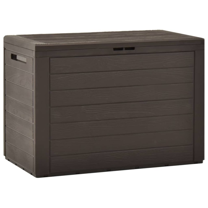 Caixa de arrumação de jardim 78x44x55 cm castanho-Baús para armazenamento exterior-Home Retail