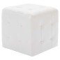 Pufe 2 pcs 30x30x30 cm couro artificial branco