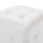 Pufe 2 pcs 30x30x30 cm couro artificial branco