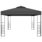 Gazebo com cordões de luzes LED 3x4 m antracite