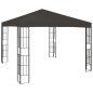 Gazebo com cordões de luzes LED 3x3 m antracite