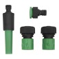 VidaXL Mangueira de jardim com conjunto de encaixe 0,6" 50 m PVC verde