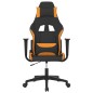 Cadeira gaming de massagens tecido preto e laranja