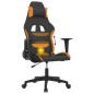 Cadeira gaming de massagens tecido preto e laranja