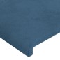 Cabeceira de cama 2 pcs veludo 80x5x78/88 cm azul-escuro