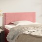 Cabeceira de cama veludo 80x5x78/88 cm rosa