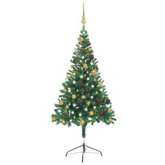 Árvore de Natal artificial pré-iluminada + bolas 380 ramos