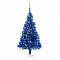 Árvore Natal artificial pré-iluminada c/ bolas 210cm PVC azul