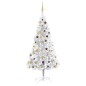 Árvore Natal artificial pré-iluminada c/bola 210cm PET prateado