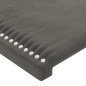 Cabeceira de cama veludo 100x5x78/88 cm cinzento-escuro