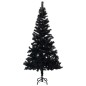 Árvore Natal artificial pré-iluminada c/ bolas PVC preto