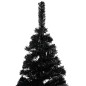 Árvore Natal artificial pré-iluminada c/ bolas 240cm PVC preto