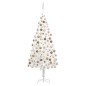 Árvore Natal artificial pré-iluminada c/ bolas 210 cm branco