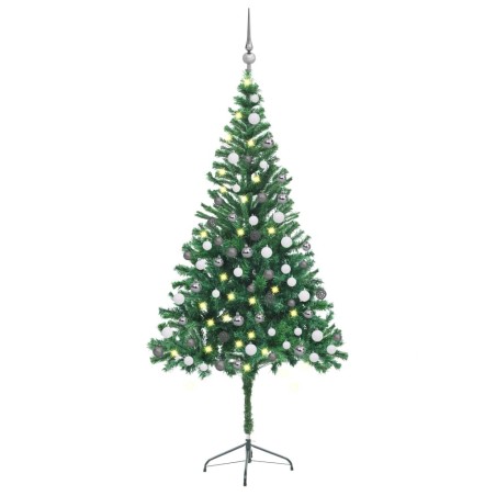 Árvore de Natal artificial pré-iluminada + bolas 564 ramos