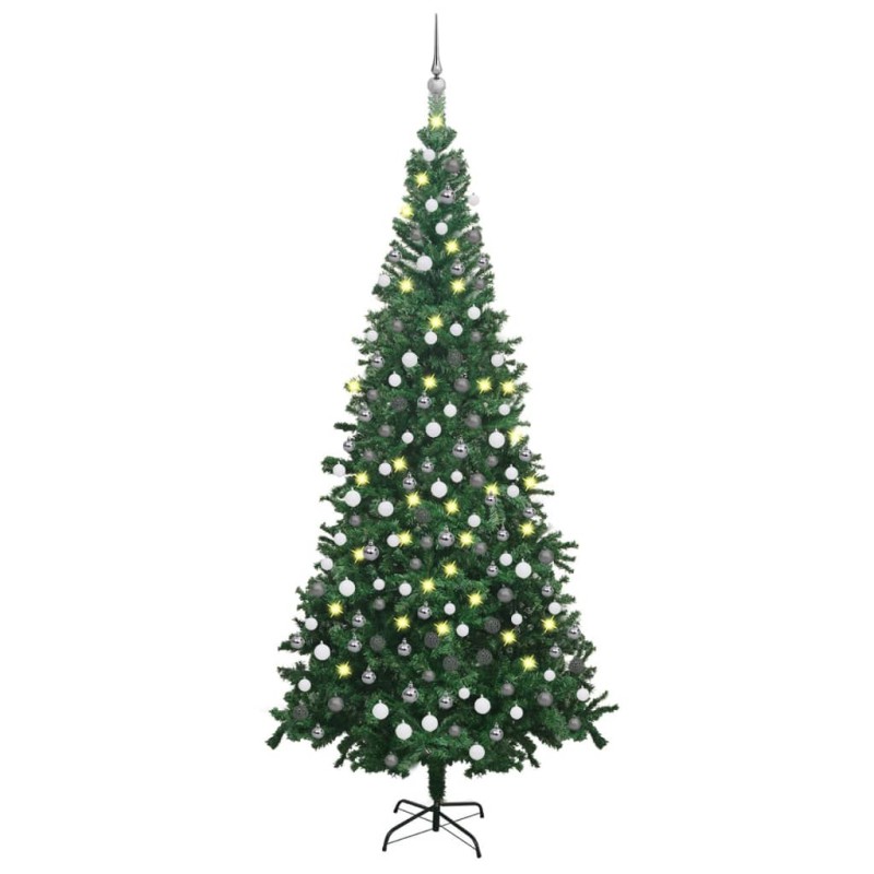 Árvore Natal artificial pré-iluminada c/ bolas verde-Árvores de Natal-Home Retail