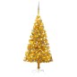 Árvore Natal artificial pré-iluminada c/bolas 120cm PET dourado