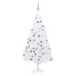 Árvore Natal artificial pré-iluminada c/ bolas PVC branco