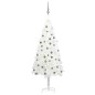 Árvore Natal artificial pré-iluminada c/ bolas branco