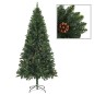 Árvore Natal artificial pré-iluminada c/ bolas 210 cm verde