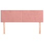 Cabeceira de cama 2 pcs veludo 72x5x78/88 cm rosa