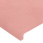 Cabeceira de cama 2 pcs veludo 72x5x78/88 cm rosa