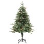 Árvore de Natal com pinhas pré-iluminada 120 cm PVC e PE verde