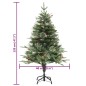 Árvore de Natal com pinhas pré-iluminada 120 cm PVC e PE verde