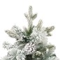 Árvore de Natal pré-iluminada c/ flocos neve e pinhas PVC/PE