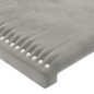 Cabeceira de cama 2 pcs veludo 90x5x78/88 cm cinzento-claro