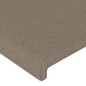 Cabeceira cama 2 pcs tecido 100x5x78/88 cm cinzento-acastanhado