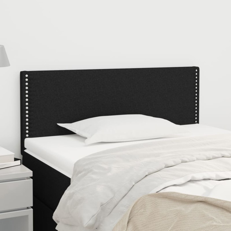 Cabeceira de cama tecido 100x5x78/88 cm preto-Cabeceiras e estribos de camas-Home Retail