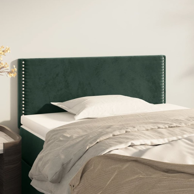 Cabeceira de cama veludo 80x5x78/88 cm verde-escuro-Cabeceiras e estribos de camas-Home Retail