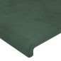 Cabeceira de cama 2 pcs veludo 72x5x78/88 cm verde-escuro