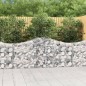 Cestos gabião arqueados 14pcs 200x30x80/100cm ferro galvanizado