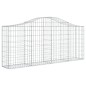 Cestos gabião arqueados 9 pcs 200x30x80/100cm ferro galvanizado