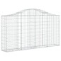 Cestos gabião arqueados 14 pcs 200x30x100/120 ferro galvanizado